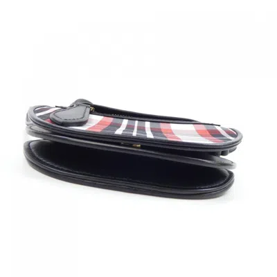 Pre-owned Burberry Black Multi-color Red Color White Handbag Pochette Shoulder Bag ()