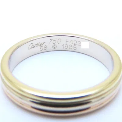 Pre-owned Cartier Trinity Pink White Yellow Band Ring () In Multi