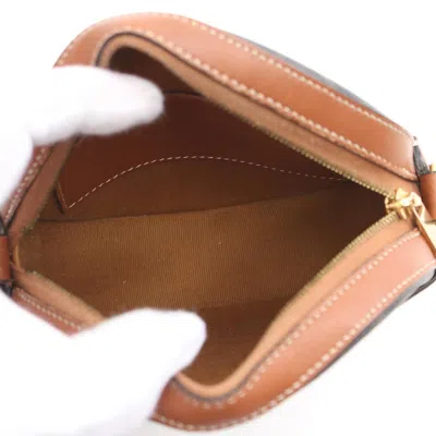 Pre-owned Celine Black Brown Coated Canvas Pvc Leather Shoulder Bag ()