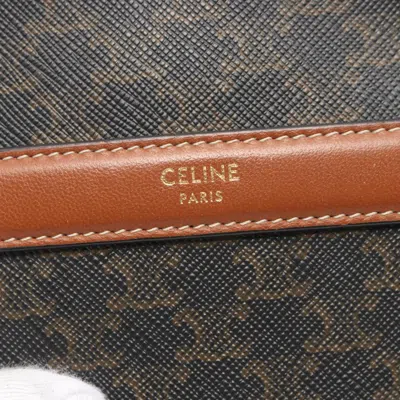 Pre-owned Celine Black Brown Coated Canvas Pvc Leather Shoulder Bag ()