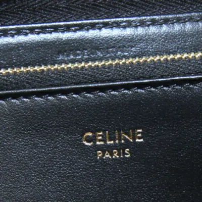 Pre-owned Celine Black Pvc Leather Long Wallet (bi-fold) ()