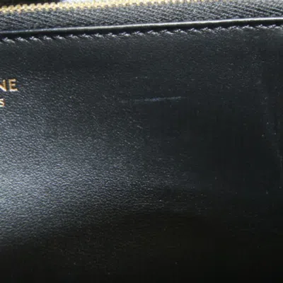 Pre-owned Celine Black Pvc Leather Long Wallet (bi-fold) ()