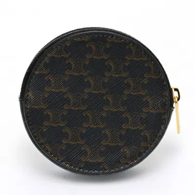 Pre-owned Celine Brown Canvas Coin Purse/coin Case ()