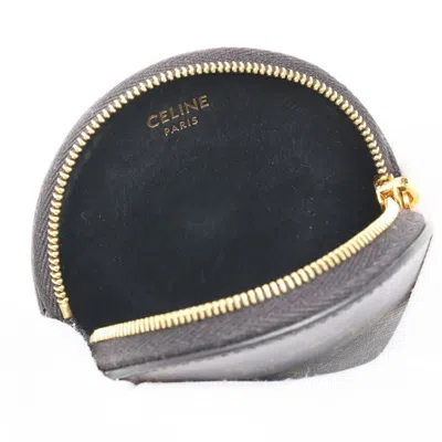Pre-owned Celine Brown Canvas Coin Purse/coin Case ()