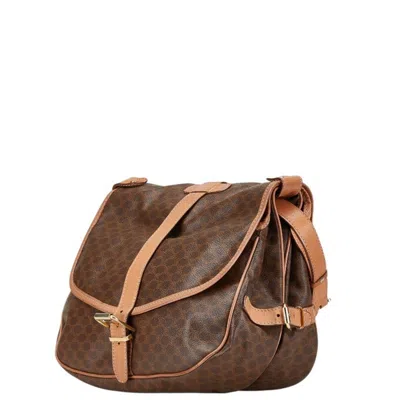 Pre-owned Celine Brown Pvc Leather Shoulder Bag ()