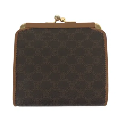 Pre-owned Celine Brown Pvc Wallet (tri-fold) ()
