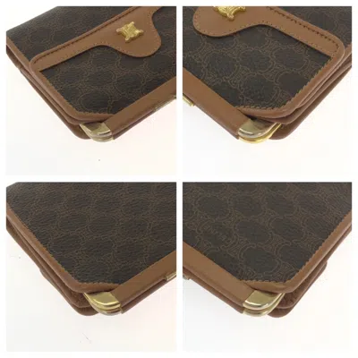Pre-owned Celine Brown Pvc Wallet (tri-fold) ()
