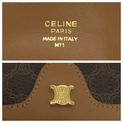 Pre-owned Celine Brown Pvc Wallet (tri-fold) ()