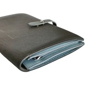 Pre-owned Celine Gray Light Blue Wallet (bi-fold) ()