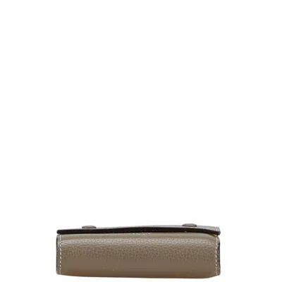 Pre-owned Celine Gray Yellow Leather Wallet (tri-fold) ()