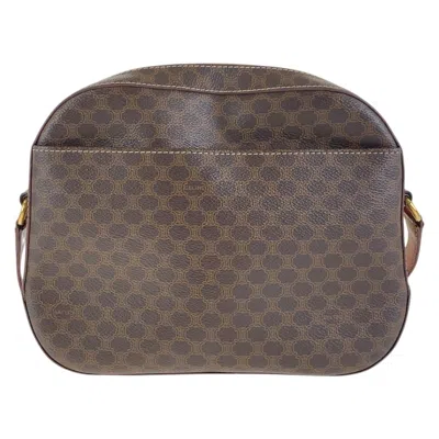 Pre-owned Celine Macadam Brown Pvc Leather Pochette Shoulder Bag ()