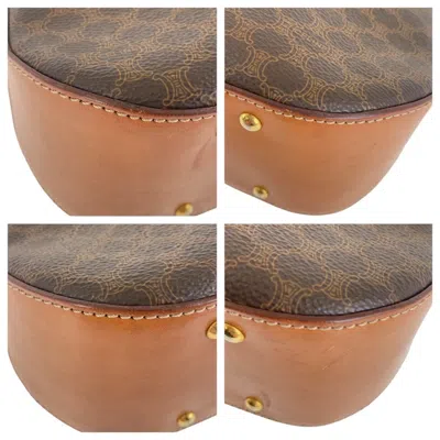 Pre-owned Celine Macadam Brown Pvc Leather Pochette Shoulder Bag ()