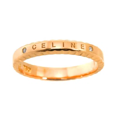 Pre-owned Celine Pink Band Ring ()