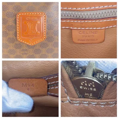 Pre-owned Celine Macadam Brown Pvc Leather Pochette Shoulder Bag ()