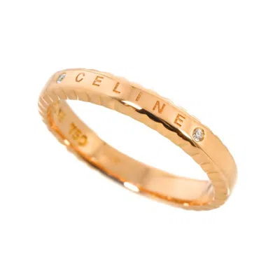 Pre-owned Celine Pink Band Ring ()