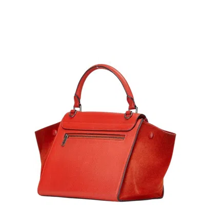 Pre-owned Celine Red Color Suede Leather Handbag Shoulder Bag ()