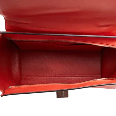 Pre-owned Celine Red Color Suede Leather Handbag Shoulder Bag ()