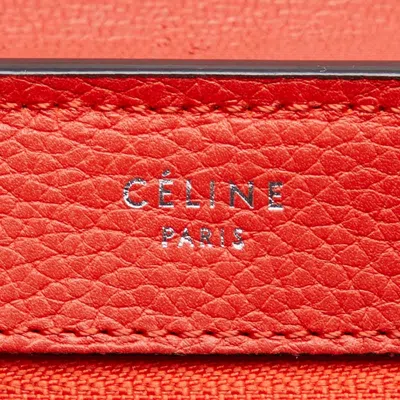 Pre-owned Celine Red Color Suede Leather Handbag Shoulder Bag ()