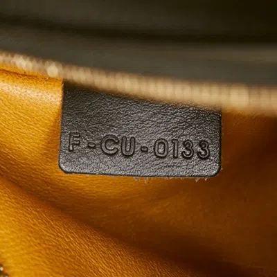Pre-owned Celine Trapeze Black Yellow Leather Suede Handbag Shoulder Bag ()