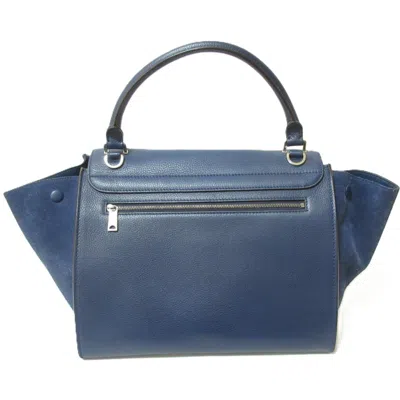 Pre-owned Celine Trapeze Navy Leather Handbag Shoulder Bag ()