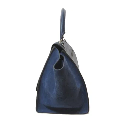 Pre-owned Celine Trapeze Navy Leather Handbag Shoulder Bag ()