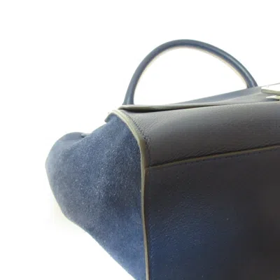 Pre-owned Celine Trapeze Navy Leather Handbag Shoulder Bag ()
