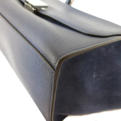 Pre-owned Celine Trapeze Navy Leather Handbag Shoulder Bag ()