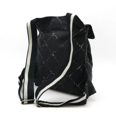 Pre-owned Chanel Travel Line Black Red Color Travel Line Backpack ()