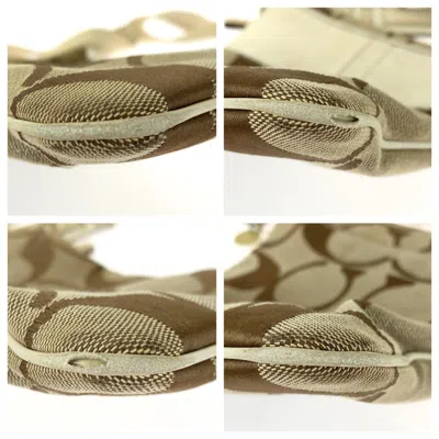 Pre-owned Coach Brown Signature Line Leather Pochette Shoulder Bag ()