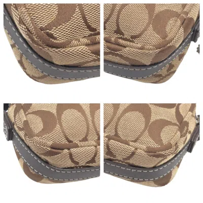 Pre-owned Coach Brown Signature Line Pochette Shoulder Bag ()