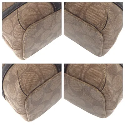Pre-owned Coach Signature Brown Signature Line Leather Pochette Shoulder Bag ()