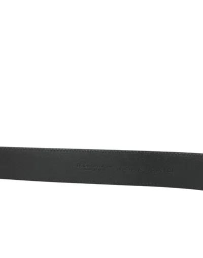 Dolce & Gabbana Elegant Black Leather Belt With Metal Men's Buckle In Black