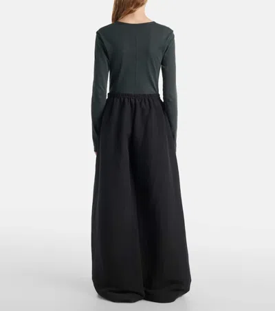 The Row Bellana Extra Wide Silk Pants In Black
