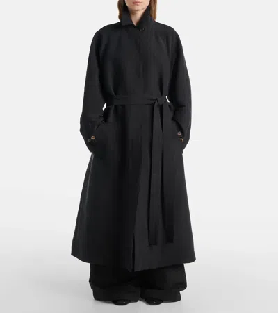 The Row Bellana Extra Wide Silk Pants In Black