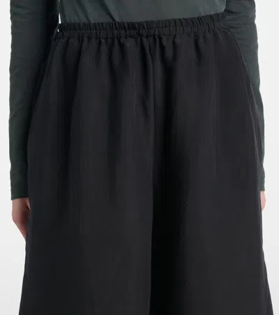 The Row Bellana Extra Wide Silk Pants In Black