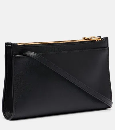 Tom Ford Natural Grain Leather Padlock Mini Bag On Strap In Black