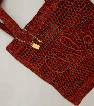 Chloé X Made For A Woman Summer Banana Small Raffia Tote Bag In Brown