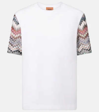 Missoni Kurzarm-t-shirt Mit Snake-einsatz In White