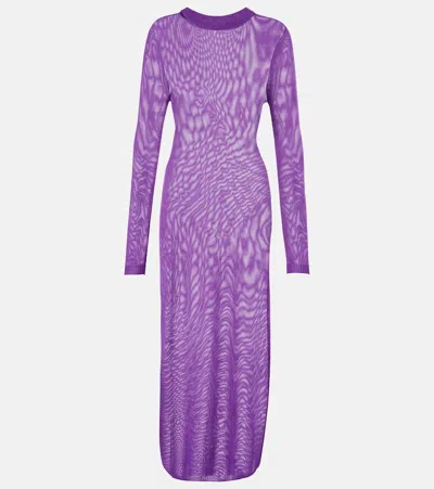 真丝加长连衣裙