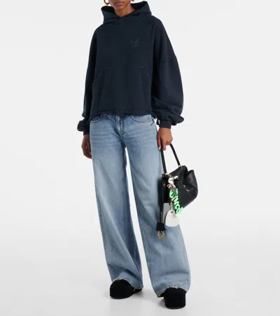 Balenciaga Suede Mules With Rounded Toe And Elevated Platform Sole In Black