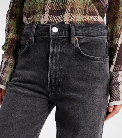 Agolde Panoramic Wild Straight-leg-jeans In Schwarz