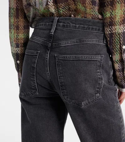 Agolde Panoramic Wild Straight-leg-jeans In Schwarz