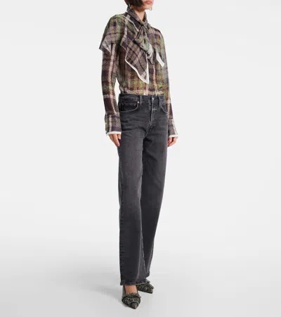 Agolde Panoramic Wild Straight-leg-jeans In Schwarz