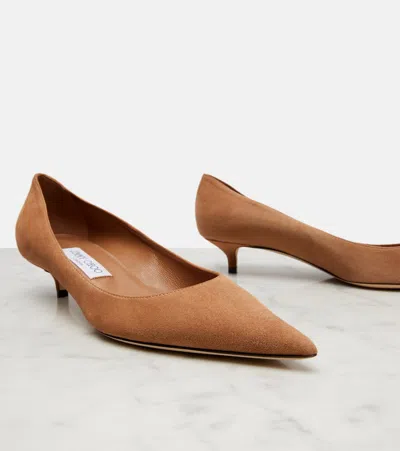 Jimmy Choo Décolleté Amelia In Suede Color Toffee In Sand