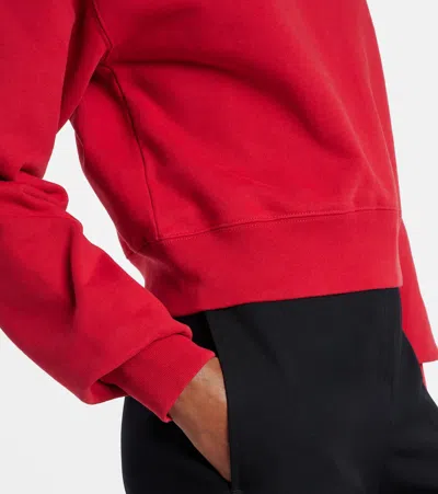 Jacquemus Le Hoodie Gros Grain Cotton Hoodie In Red
