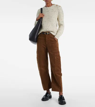Citizen Of Humanity Marcelle Cotton Corduroy Cargo Pants In Brown