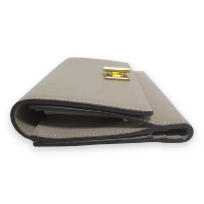 Pre-owned Fendi Beige Long Wallet (bi-fold) () In Sand