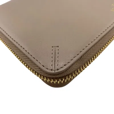 Pre-owned Giorgio Armani Gray Leather Long Wallet (bi-fold) ()