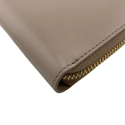Pre-owned Giorgio Armani Gray Leather Long Wallet (bi-fold) ()