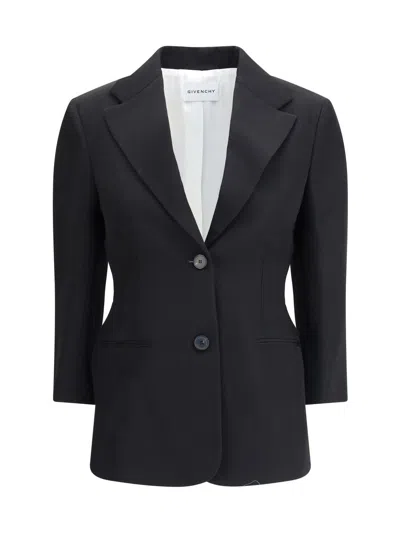 Givenchy Women Single-breasted Wool Blazer In Black